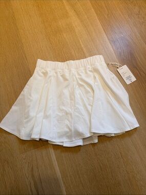 Year of Ours White Pleated Skirt
